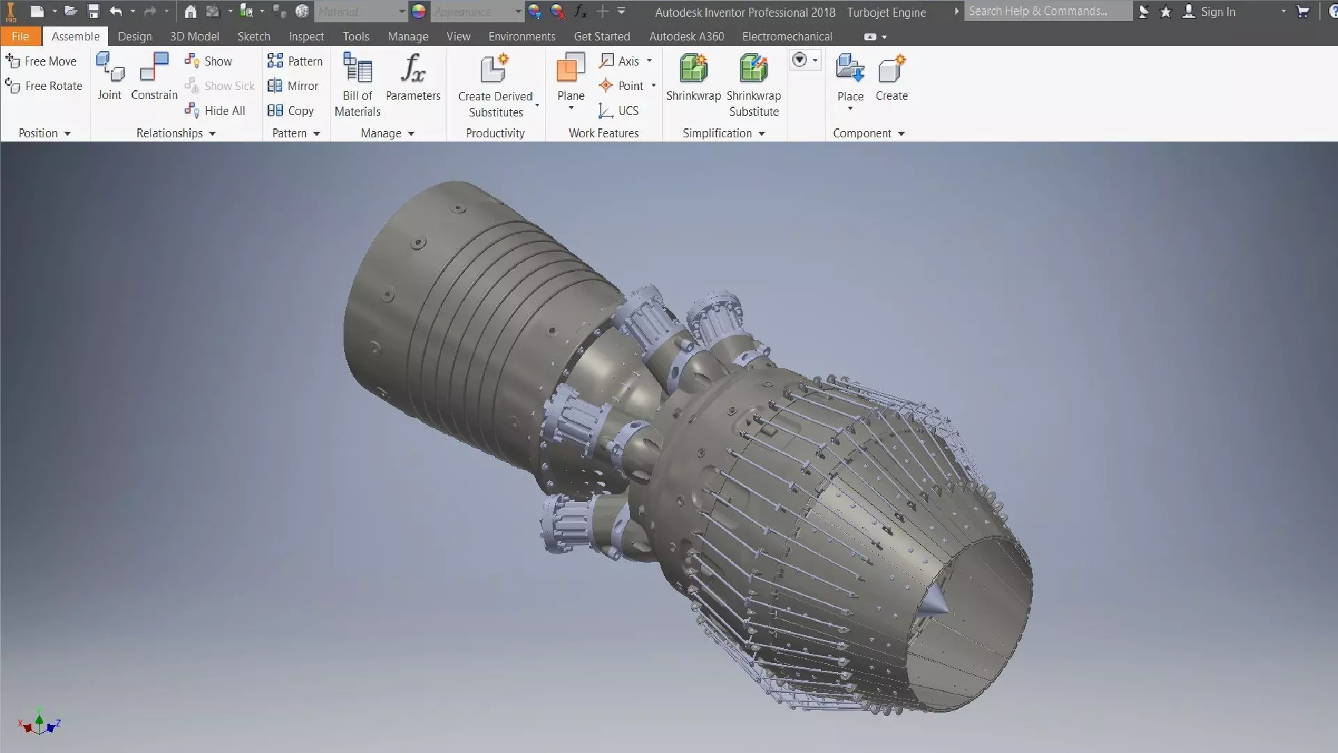 Turbojet Engine 3d model 3D model_17