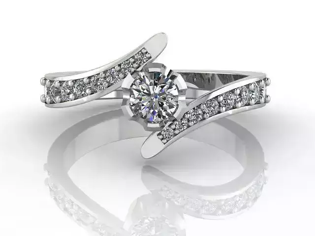 3D printable women engagement jewelry ring