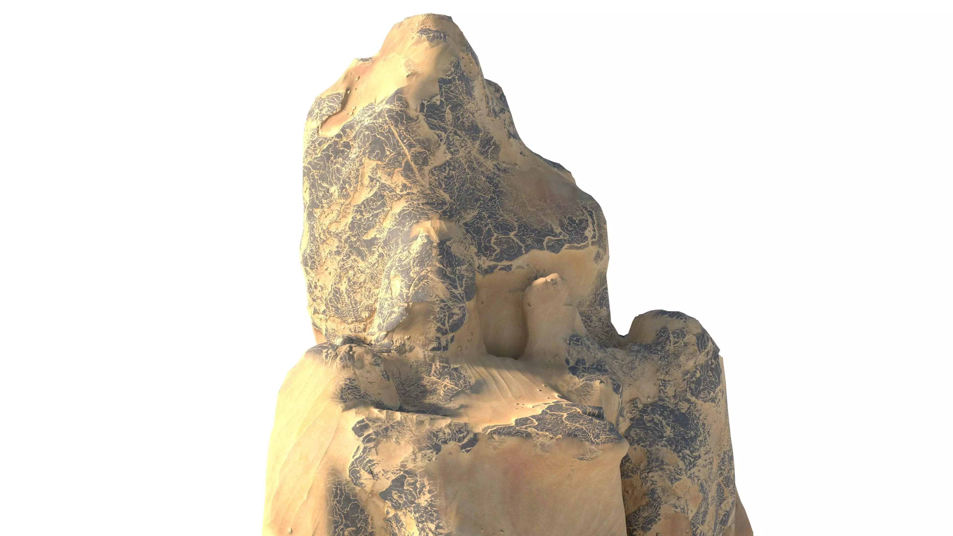 sand cliff Low-poly 3D model