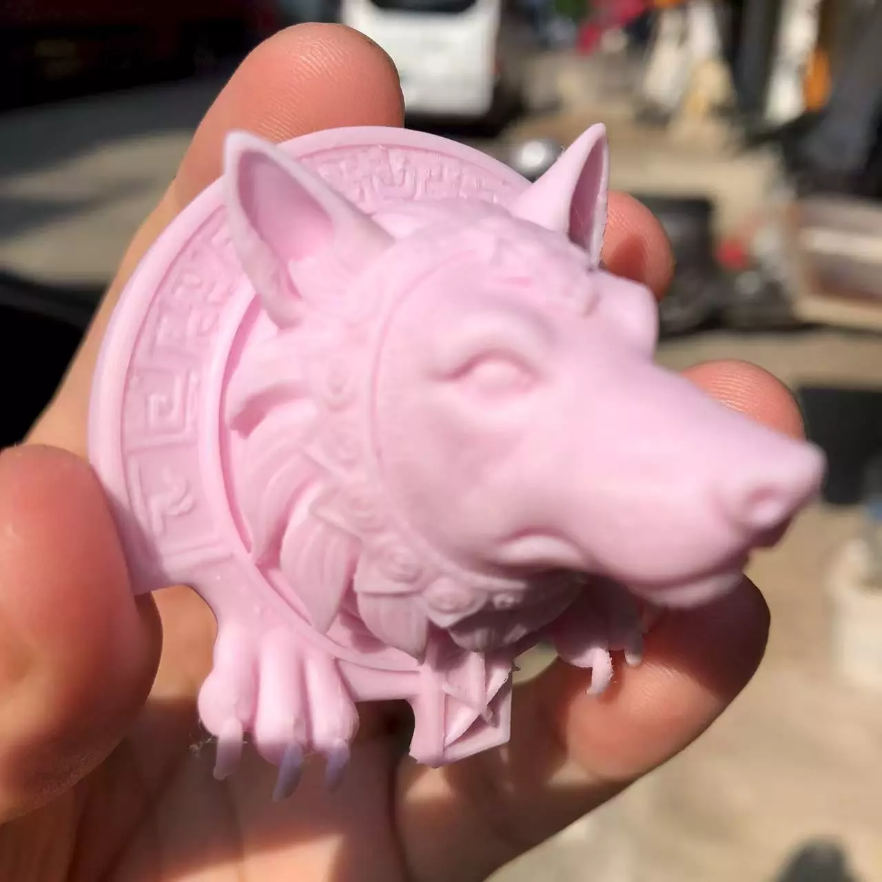 wolf sculpture 3D print model_6