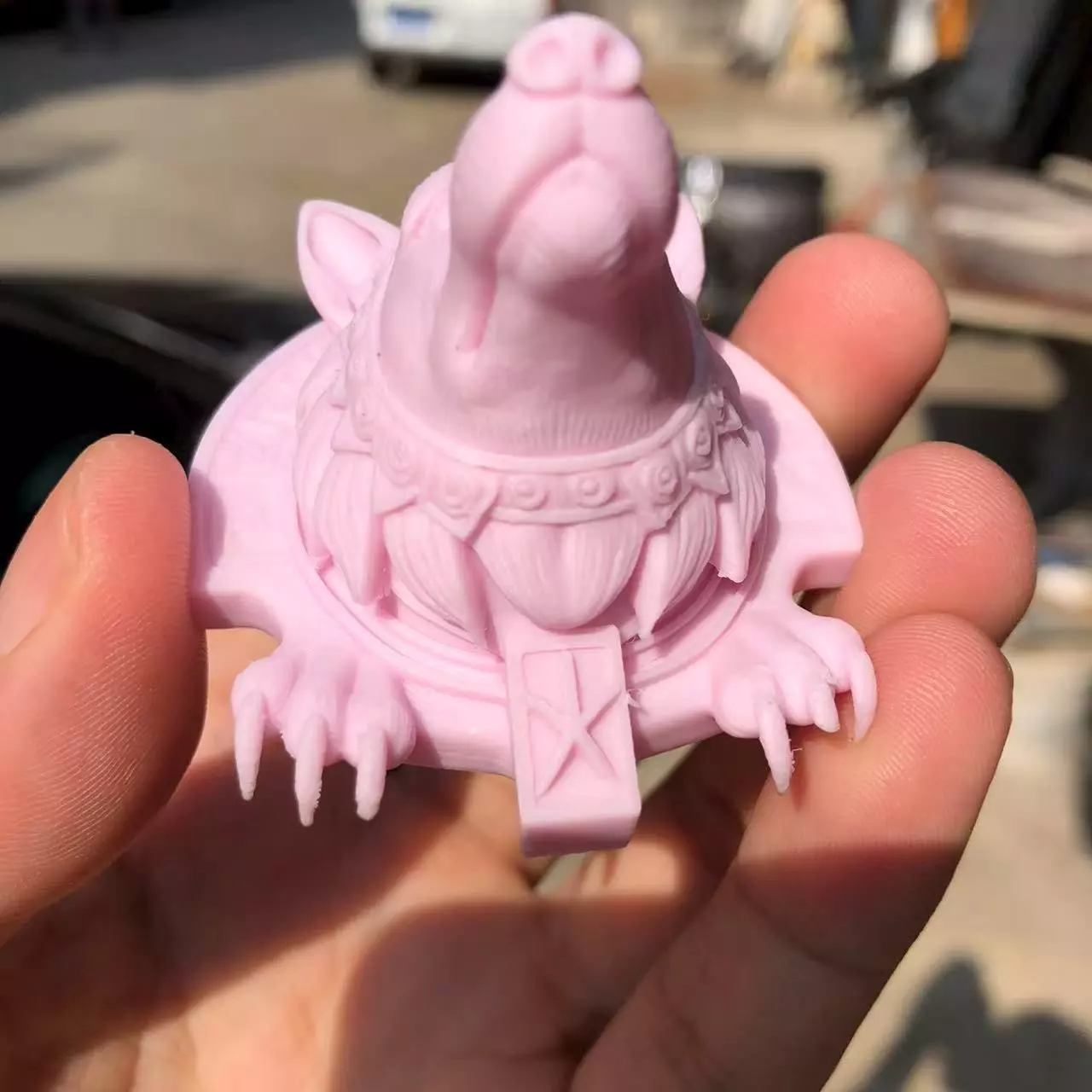 wolf sculpture 3D print model_4