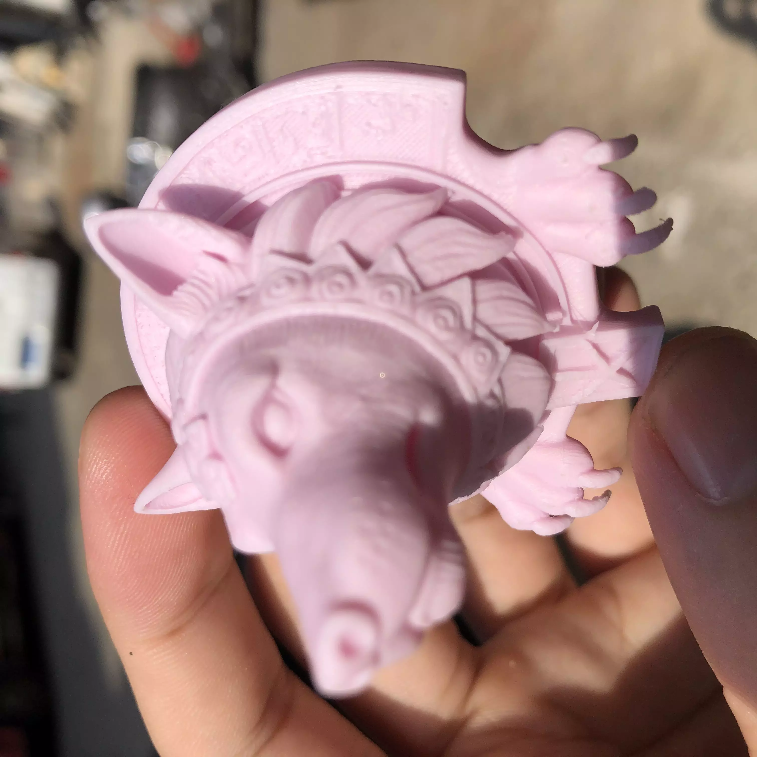 wolf sculpture 3D print model_3