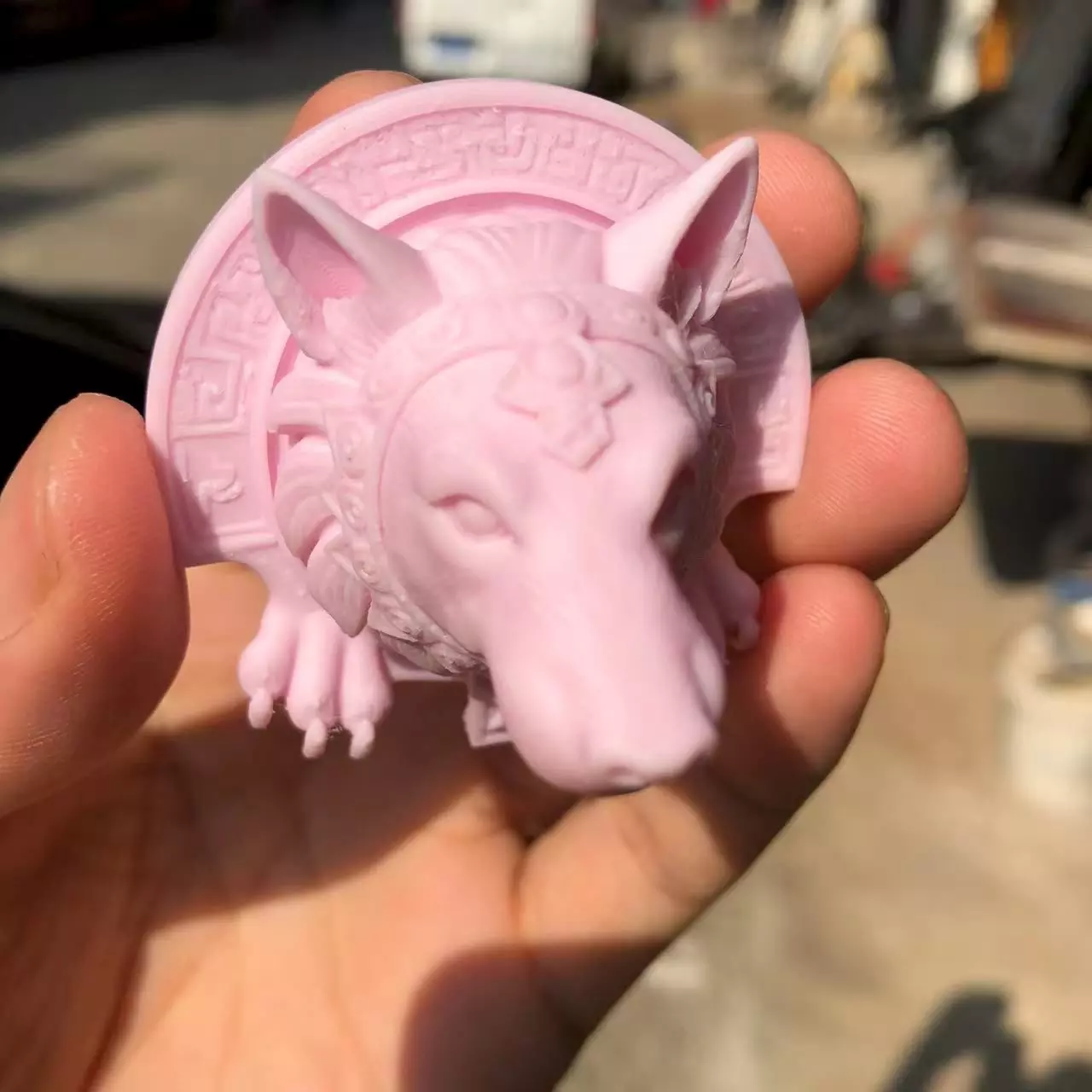 wolf sculpture 3D print model_7