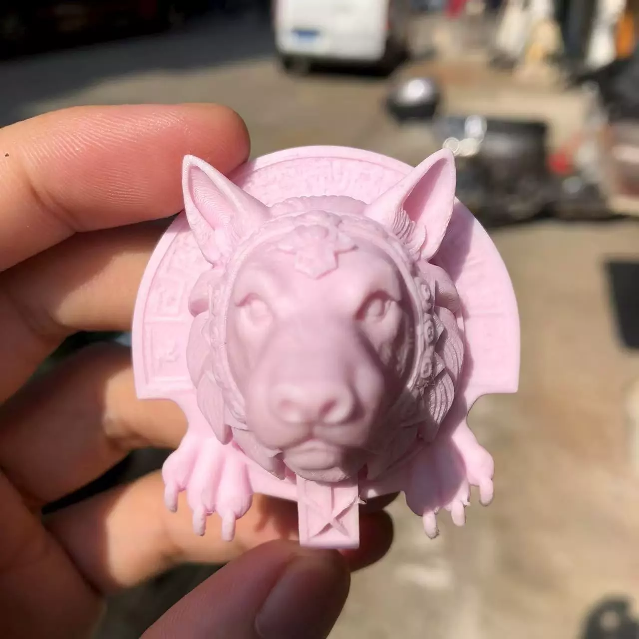 wolf sculpture 3D print model_5