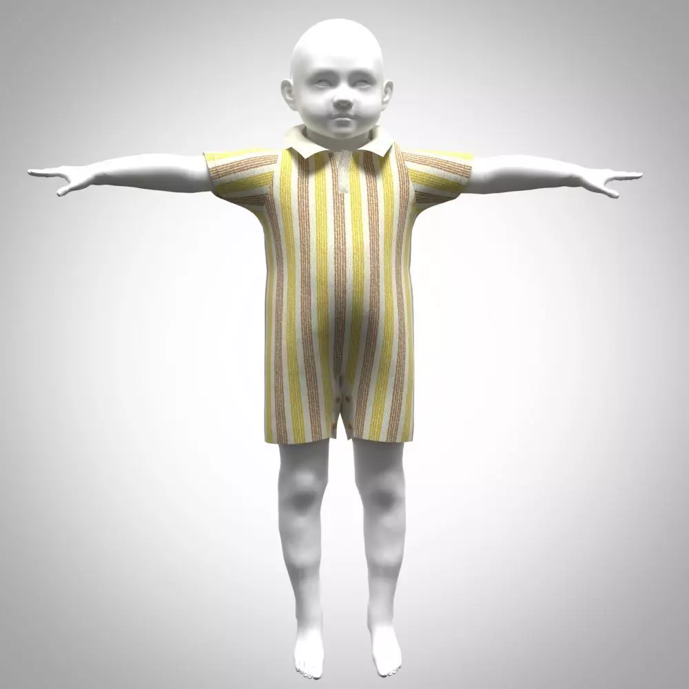 Baby Rompers 3D model Low-poly 3D model