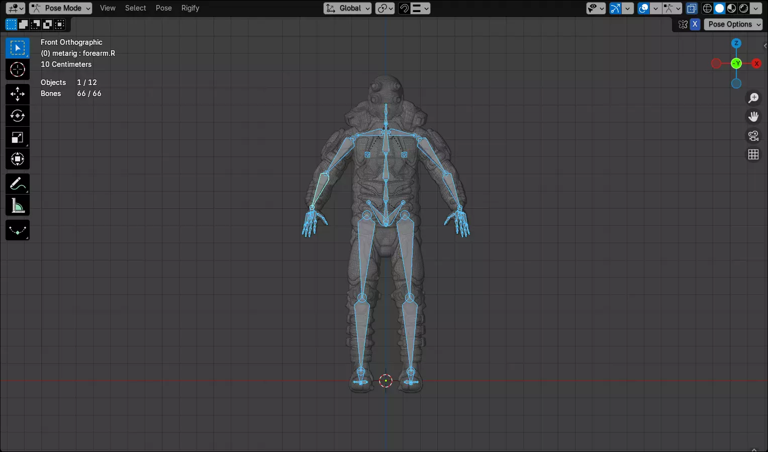 Scifi Soldier - Operator 001 Low-poly 3D model_16