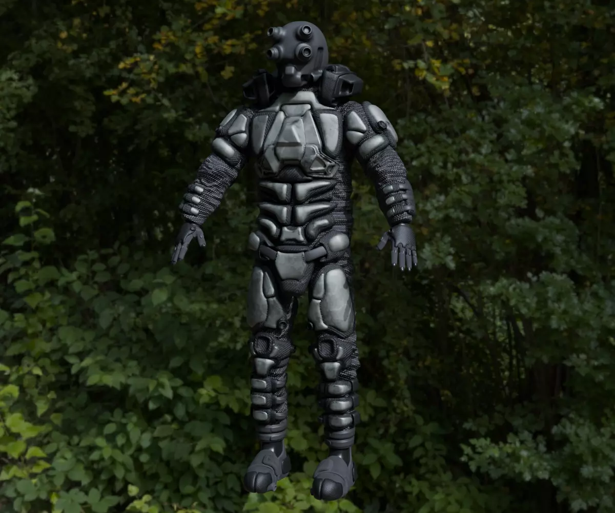 Scifi Soldier - Operator 001 Low-poly 3D model_7