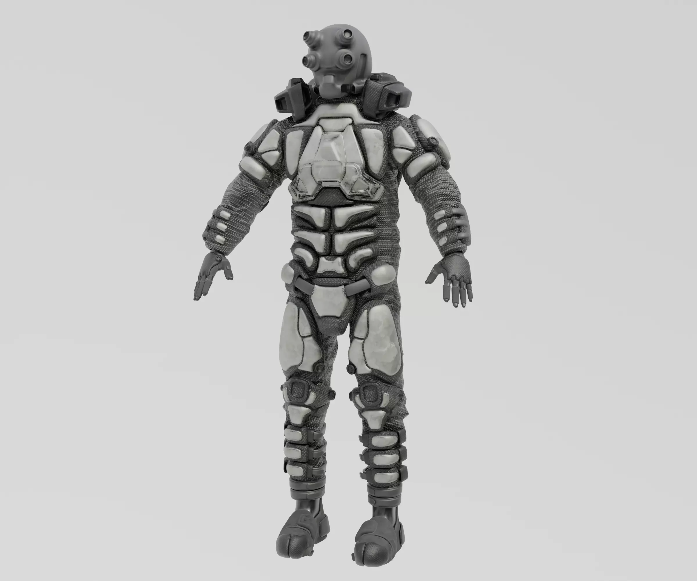 Scifi Soldier - Operator 001 Low-poly 3D model_0