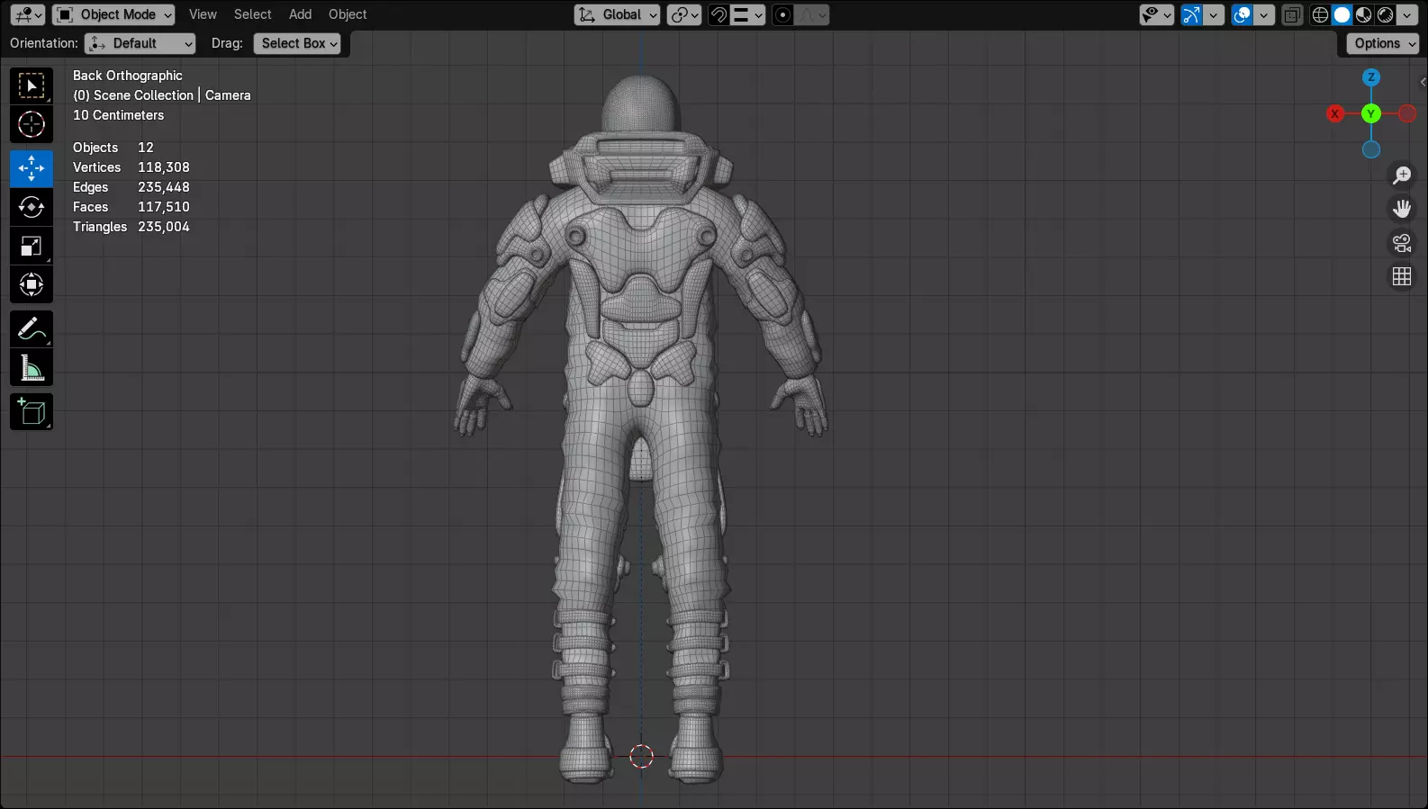 Scifi Soldier - Operator 001 Low-poly 3D model_12