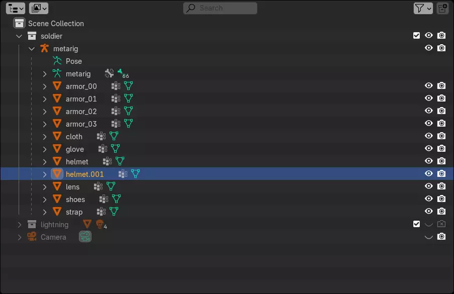Scifi Soldier - Operator 001 Low-poly 3D model_14