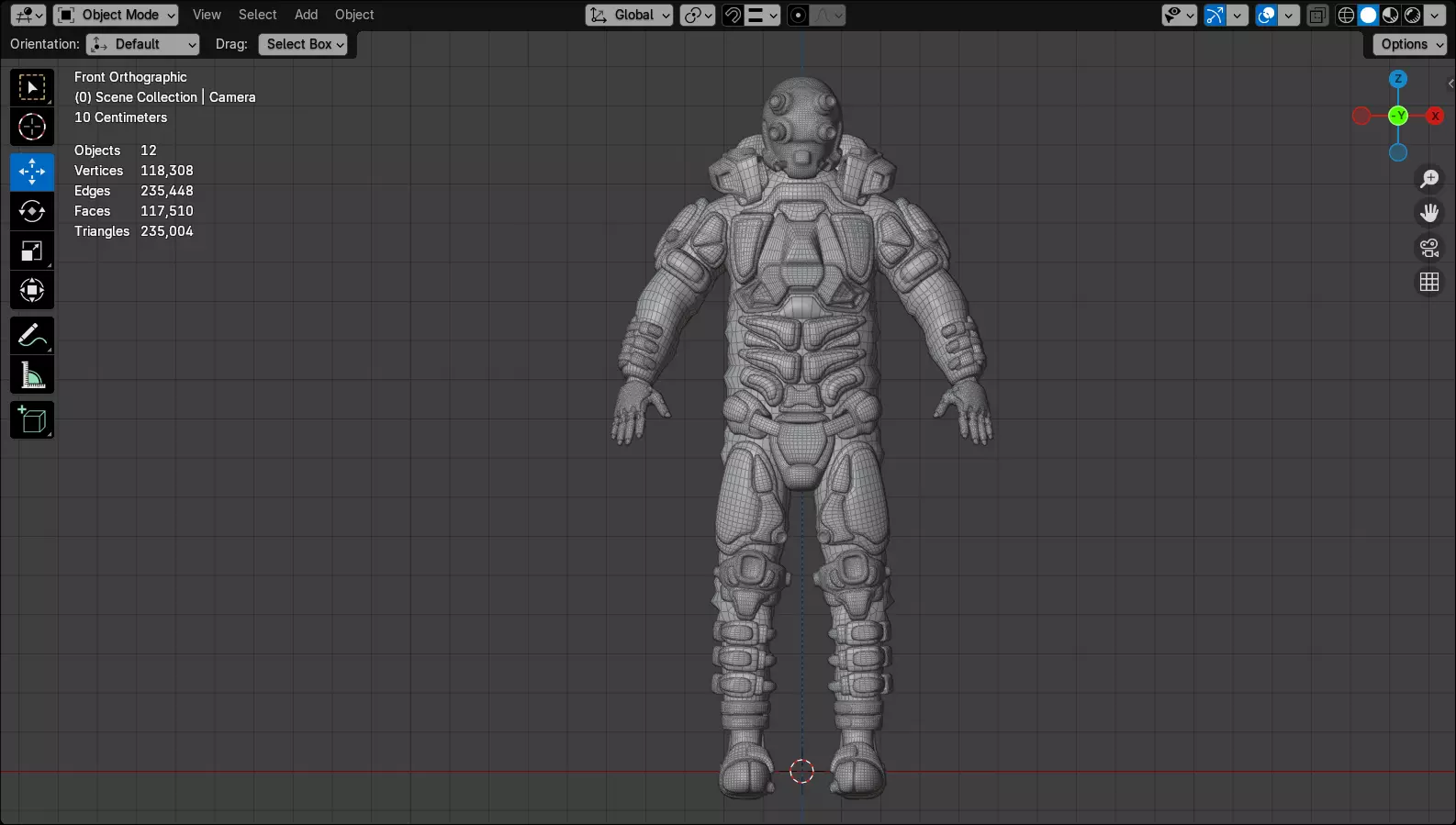 Scifi Soldier - Operator 001 Low-poly 3D model_11