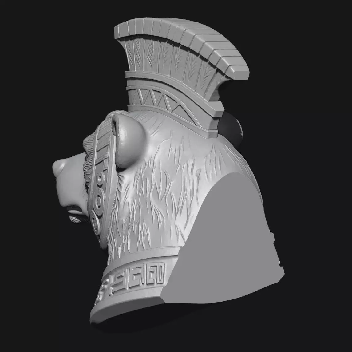 bear sculpture 3D print model_13