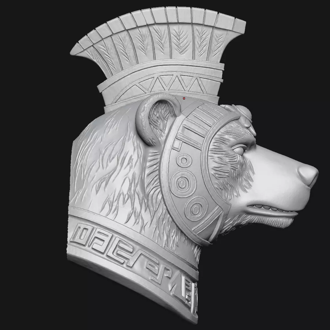 bear sculpture 3D print model_12