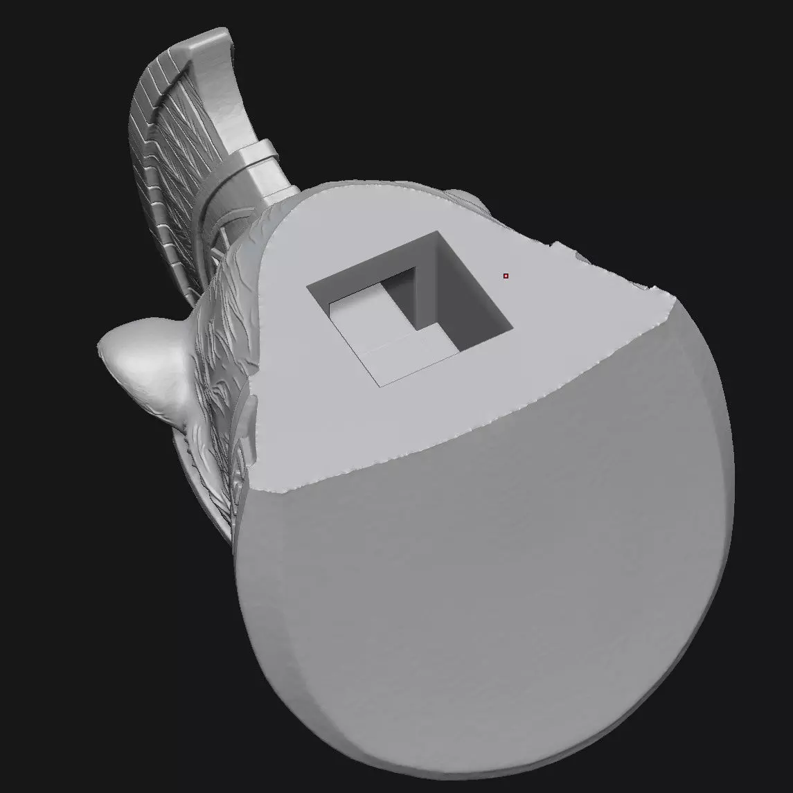 bear sculpture 3D print model_11