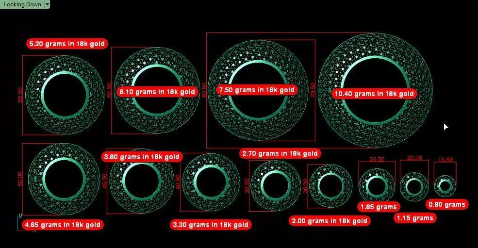 12 arabic service pieces 1point5 to 8cm 3D print model_5