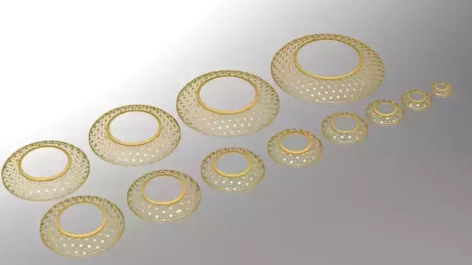 12 arabic service pieces 1point5 to 8cm