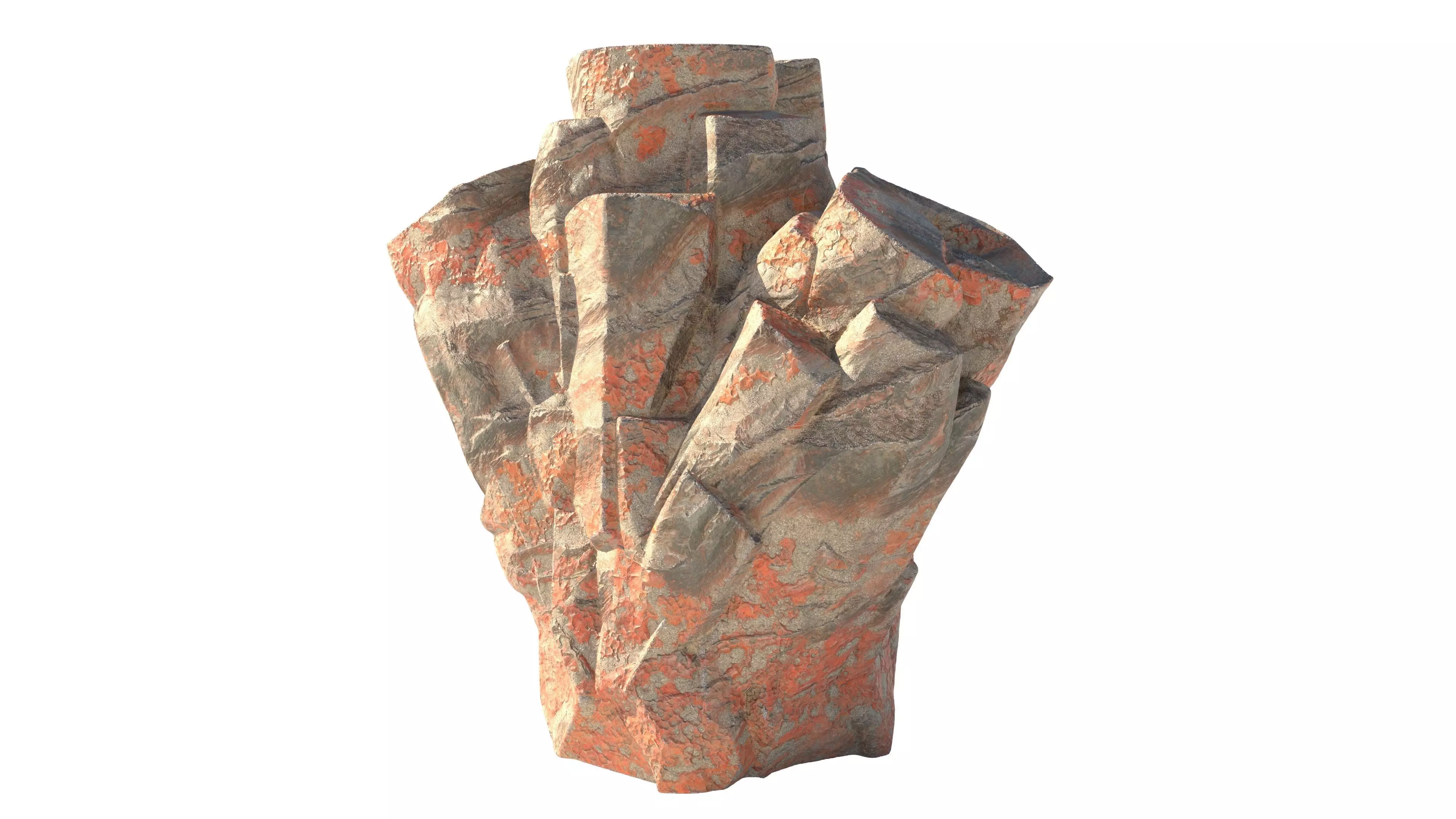 coral rock Low-poly 3D model