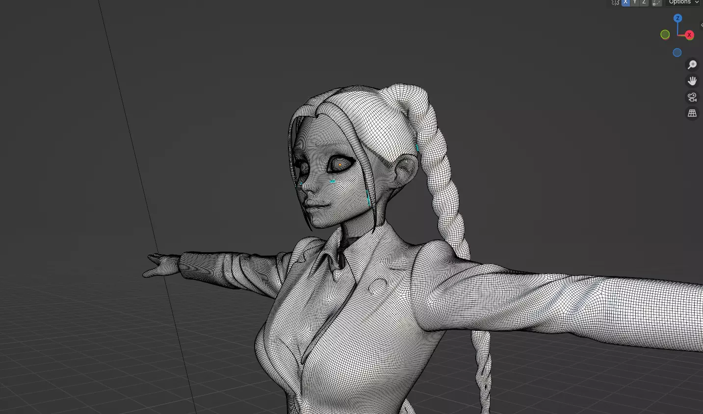 BEAUTY GIRL Low-poly 3D model_0