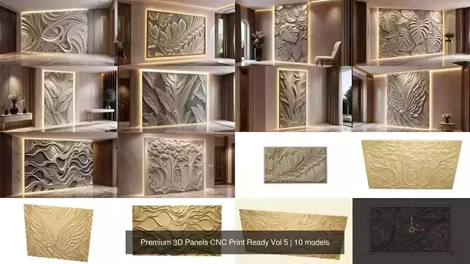 Premium 3D Panels CNC Print Ready Vol 5