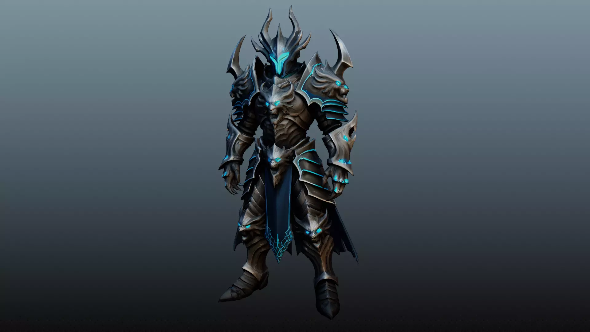 Dark knight character KM-5 3D model_1