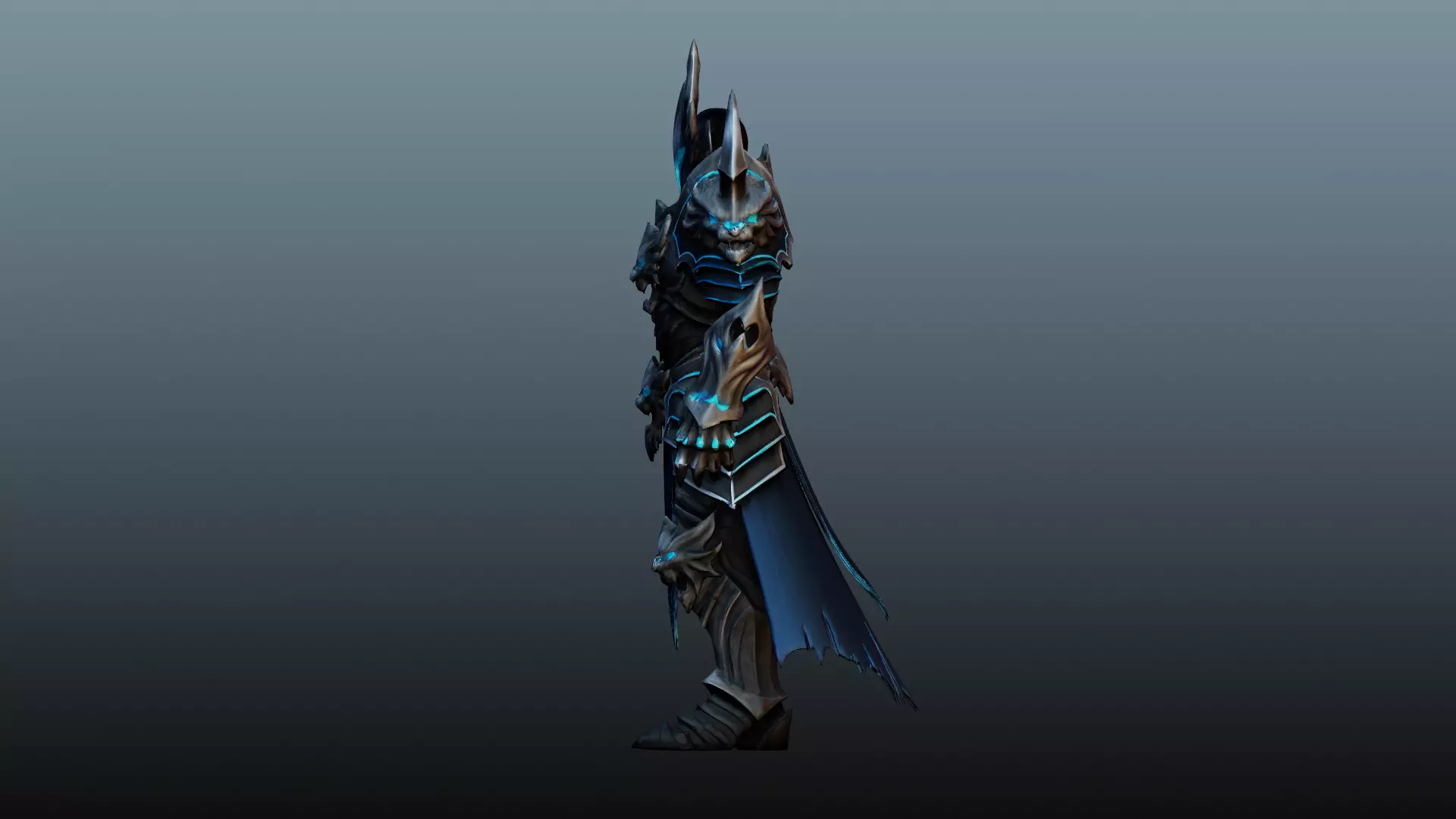 Dark knight character KM-5 3D model_4