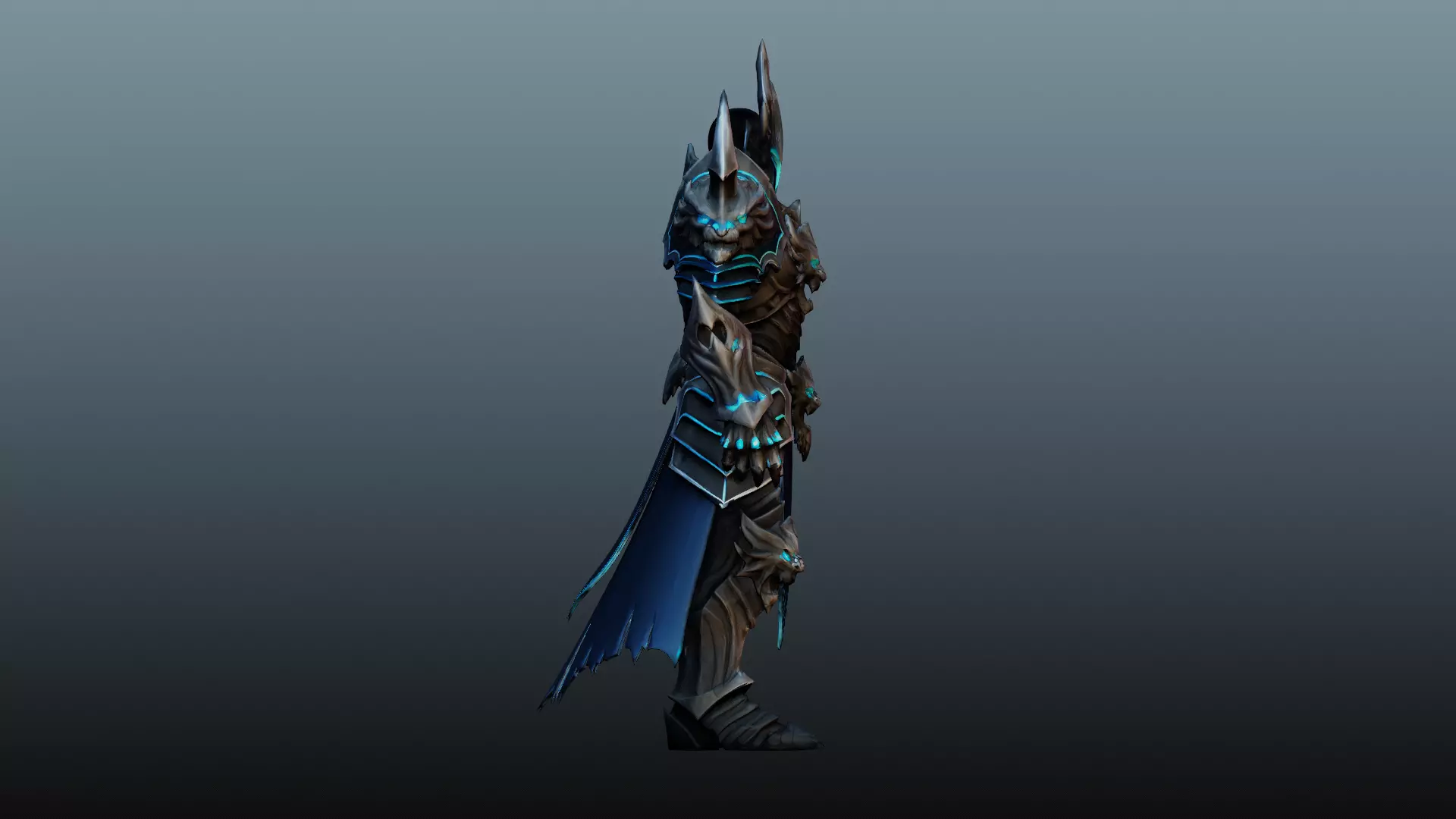 Dark knight character KM-5 3D model_5