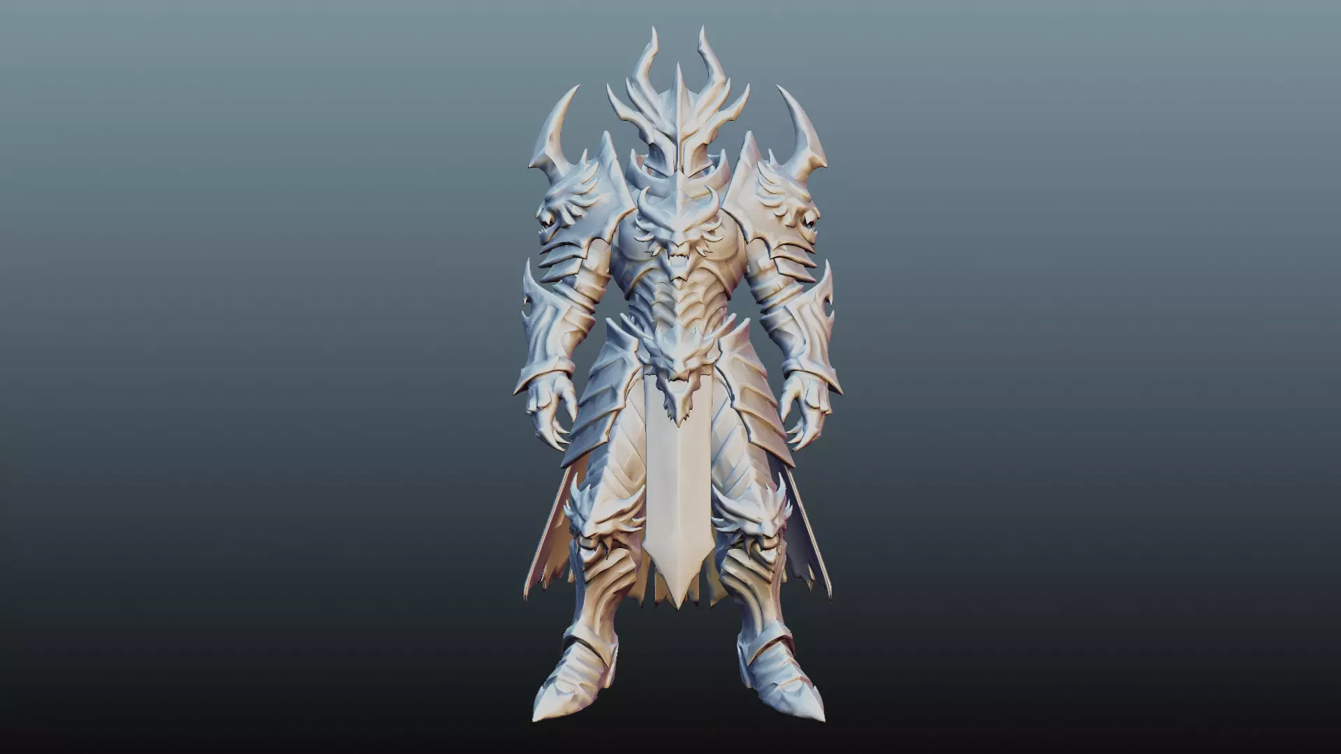 Dark knight character KM-5 3D model_6