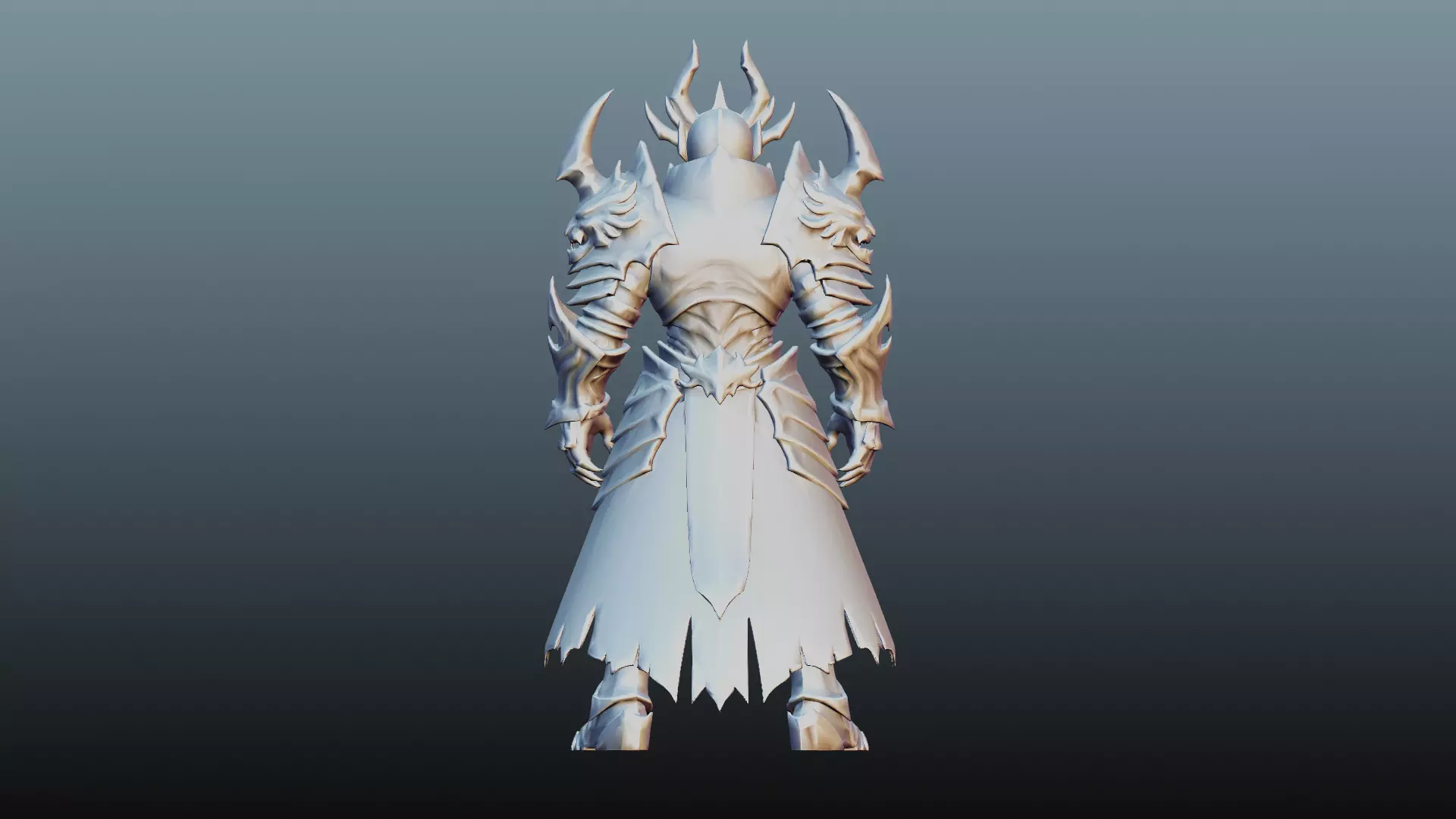 Dark knight character KM-5 3D model_7
