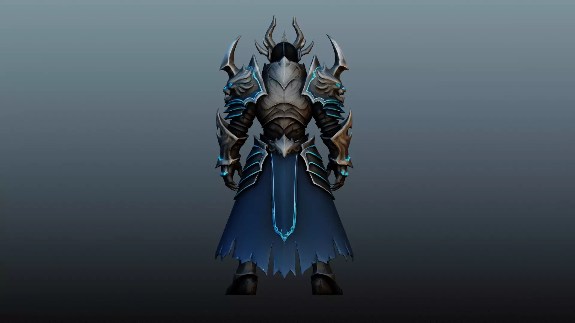 Dark knight character KM-5 3D model_3