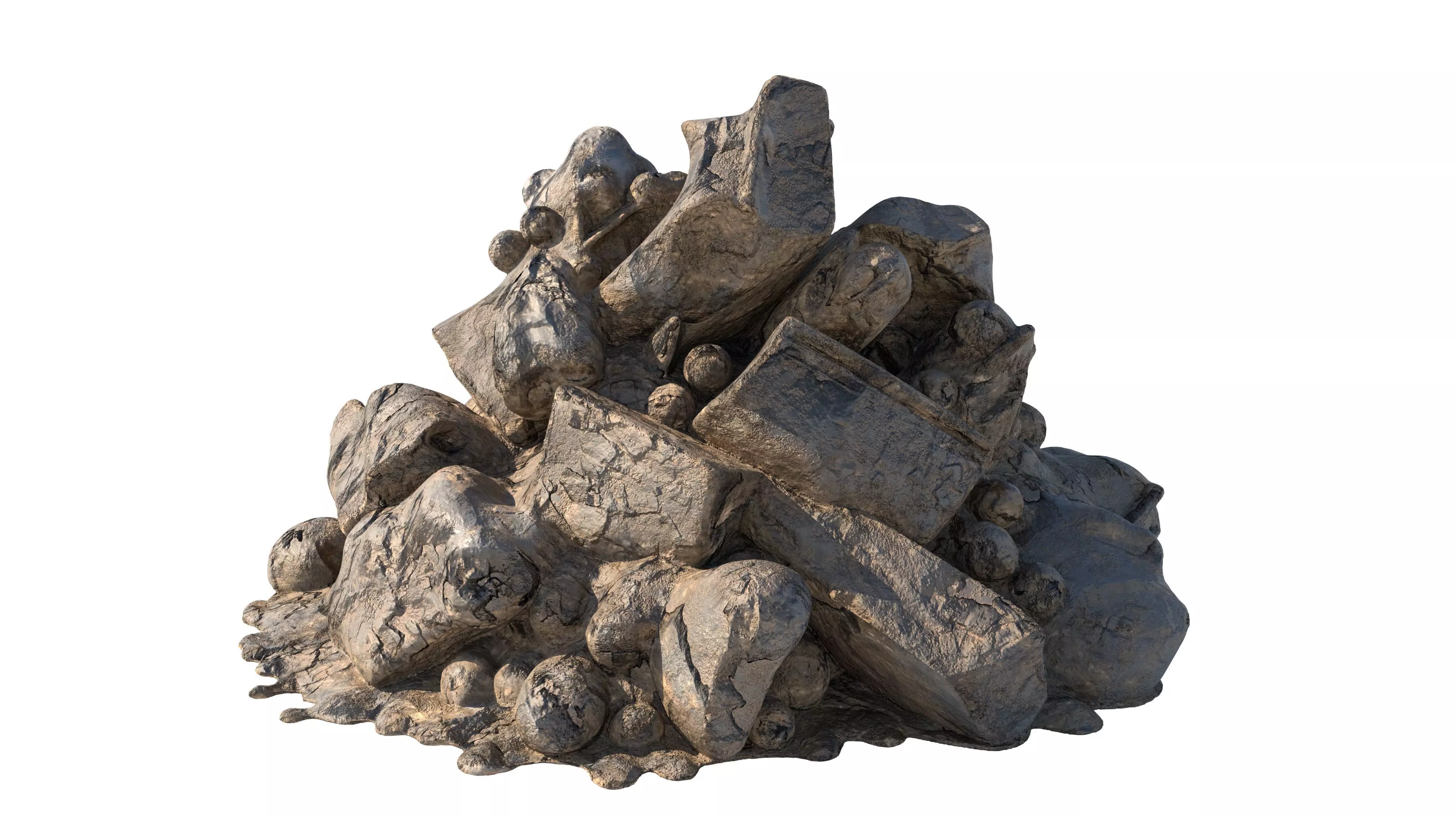 dirt rock pile Low-poly 3D model
