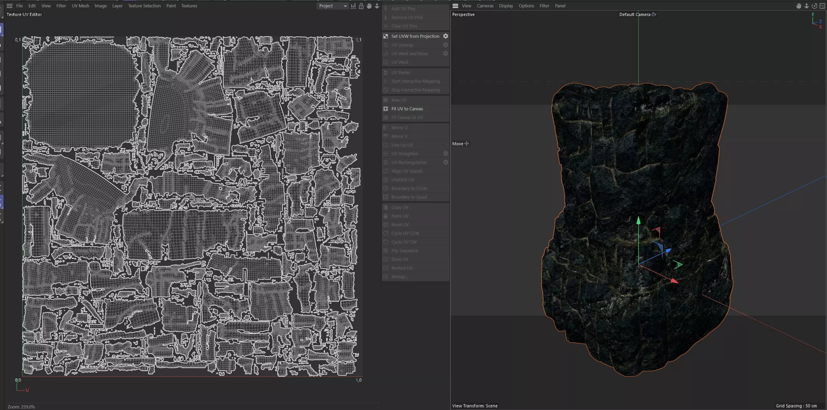 black rock pillar Low-poly 3D model_6