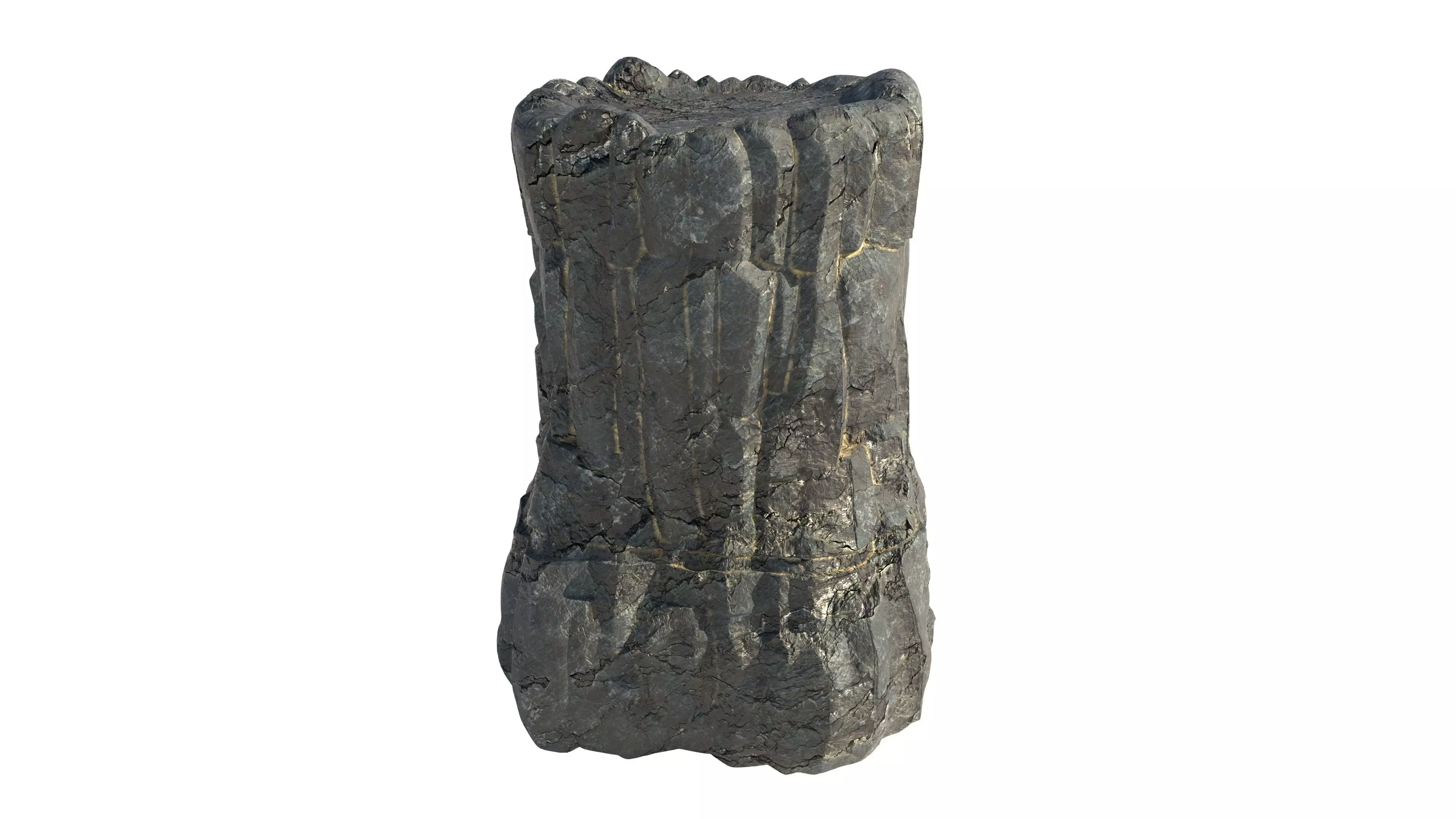 black rock pillar Low-poly 3D model_1