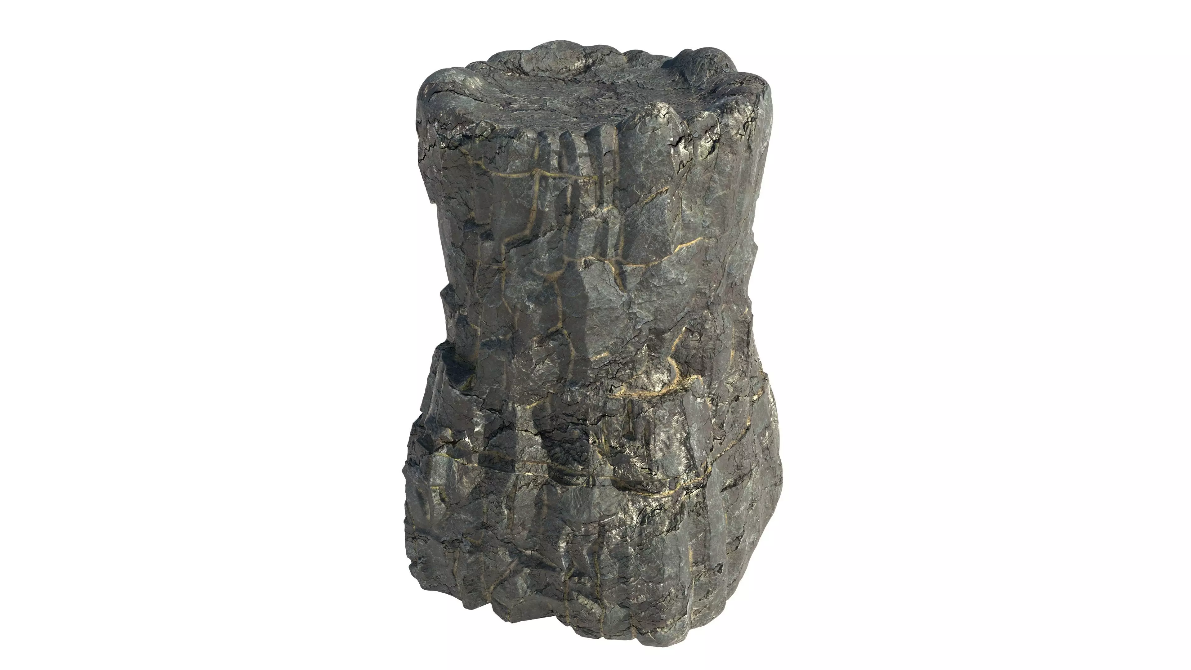 black rock pillar Low-poly 3D model_3