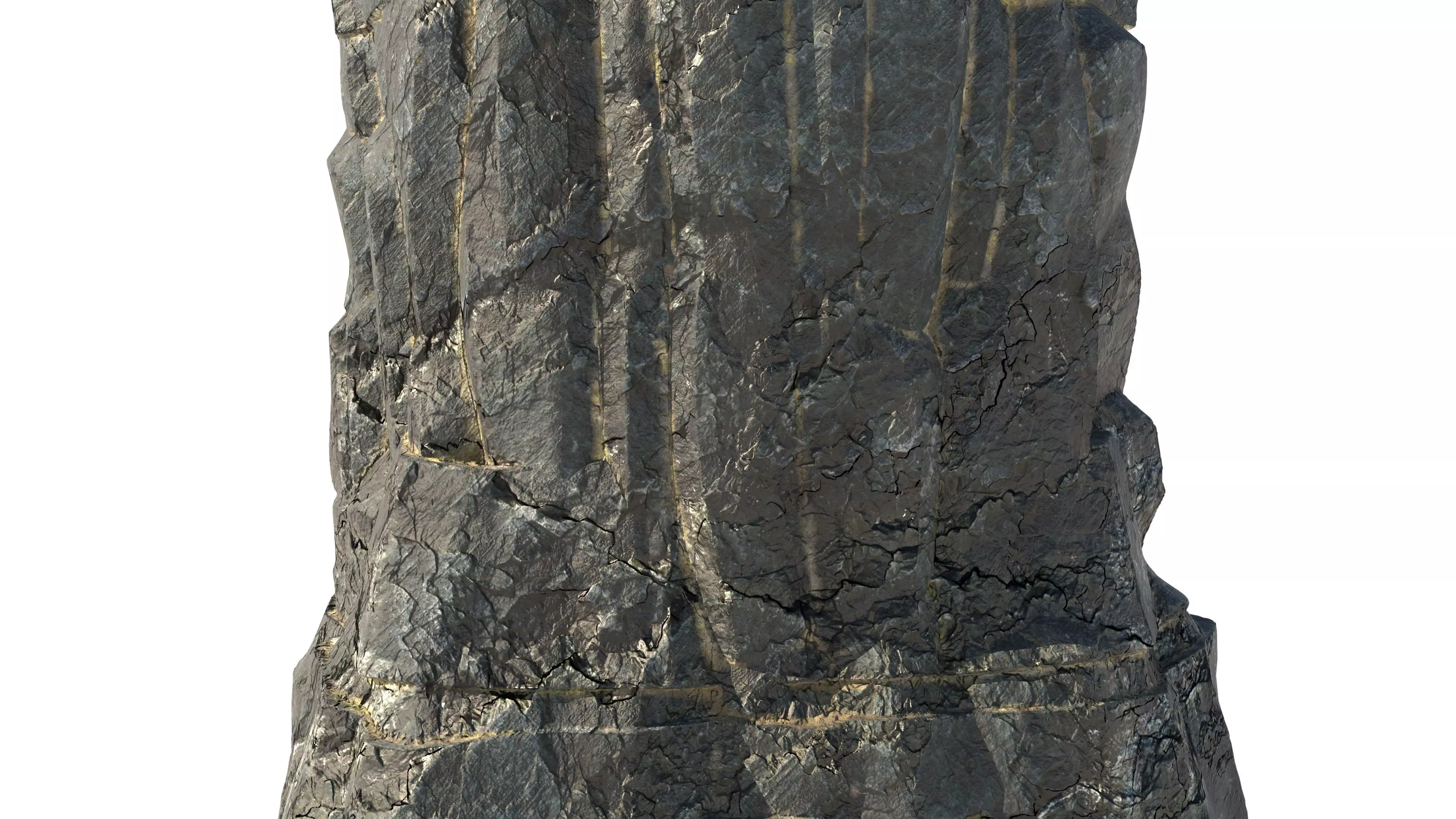 black rock pillar Low-poly 3D model_4