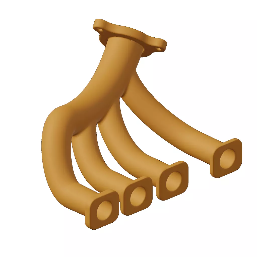 Plastic Car Exhaust Manifold Toy 3D model_0