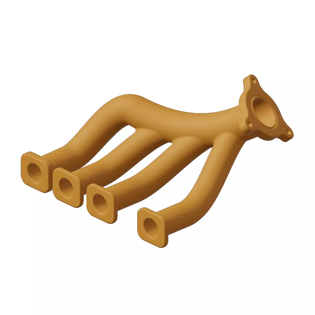 Plastic Car Exhaust Manifold Toy 3D model_1