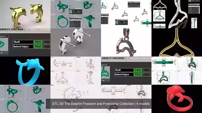 STL 3D The Dolphin Freedom and Friendship Collection