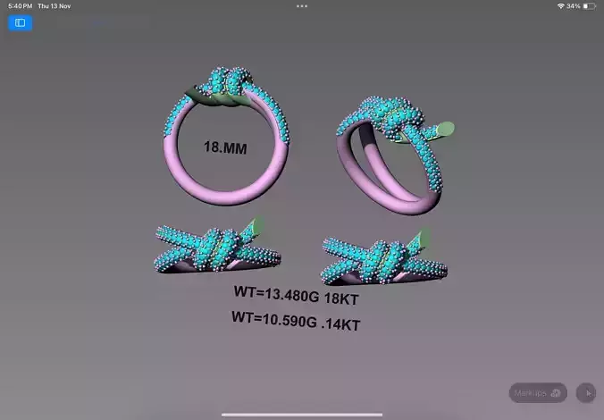 Radiant Knot Pave Ring 