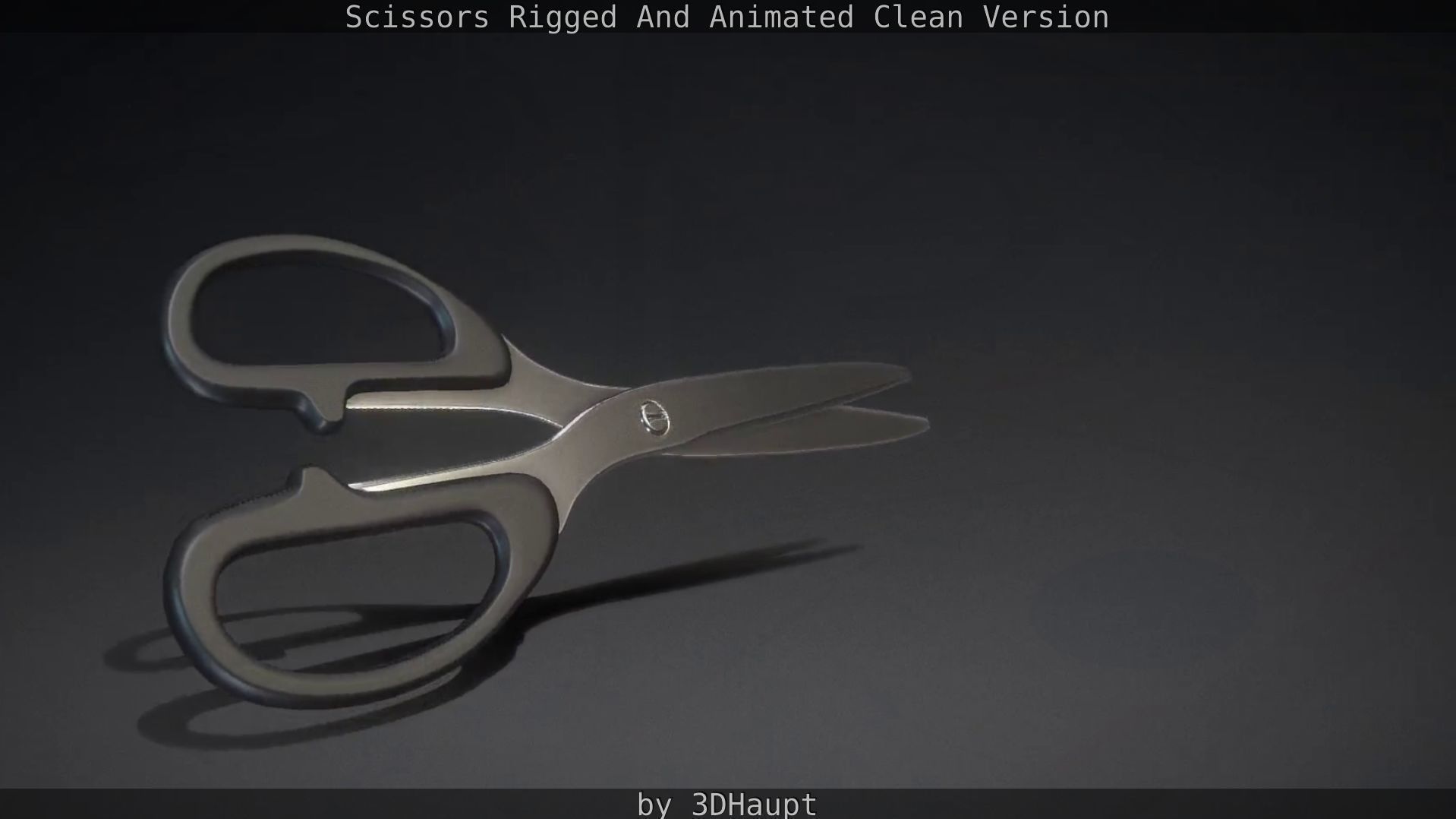 Scissors Rigged And Animated Clean Version Low-poly 3D model_33
