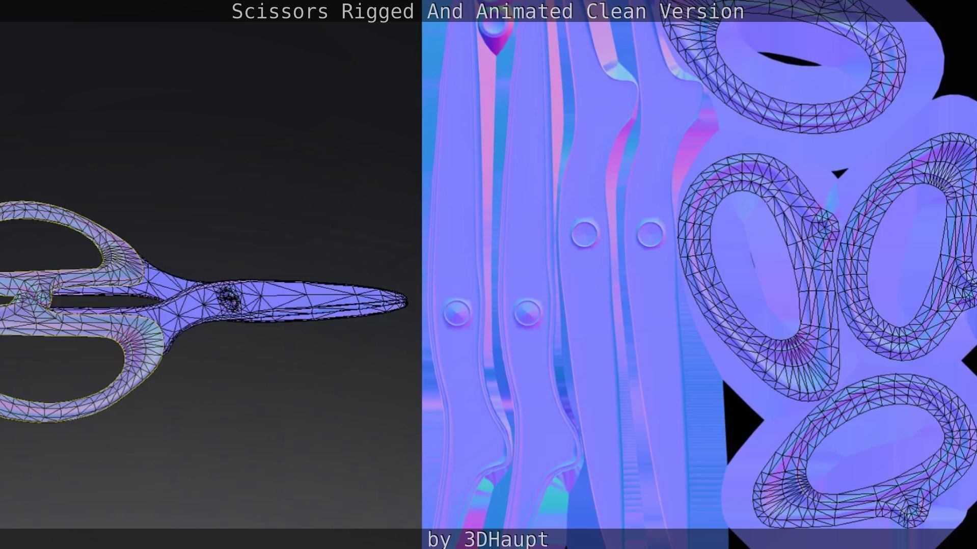 Scissors Rigged And Animated Clean Version Low-poly 3D model_69