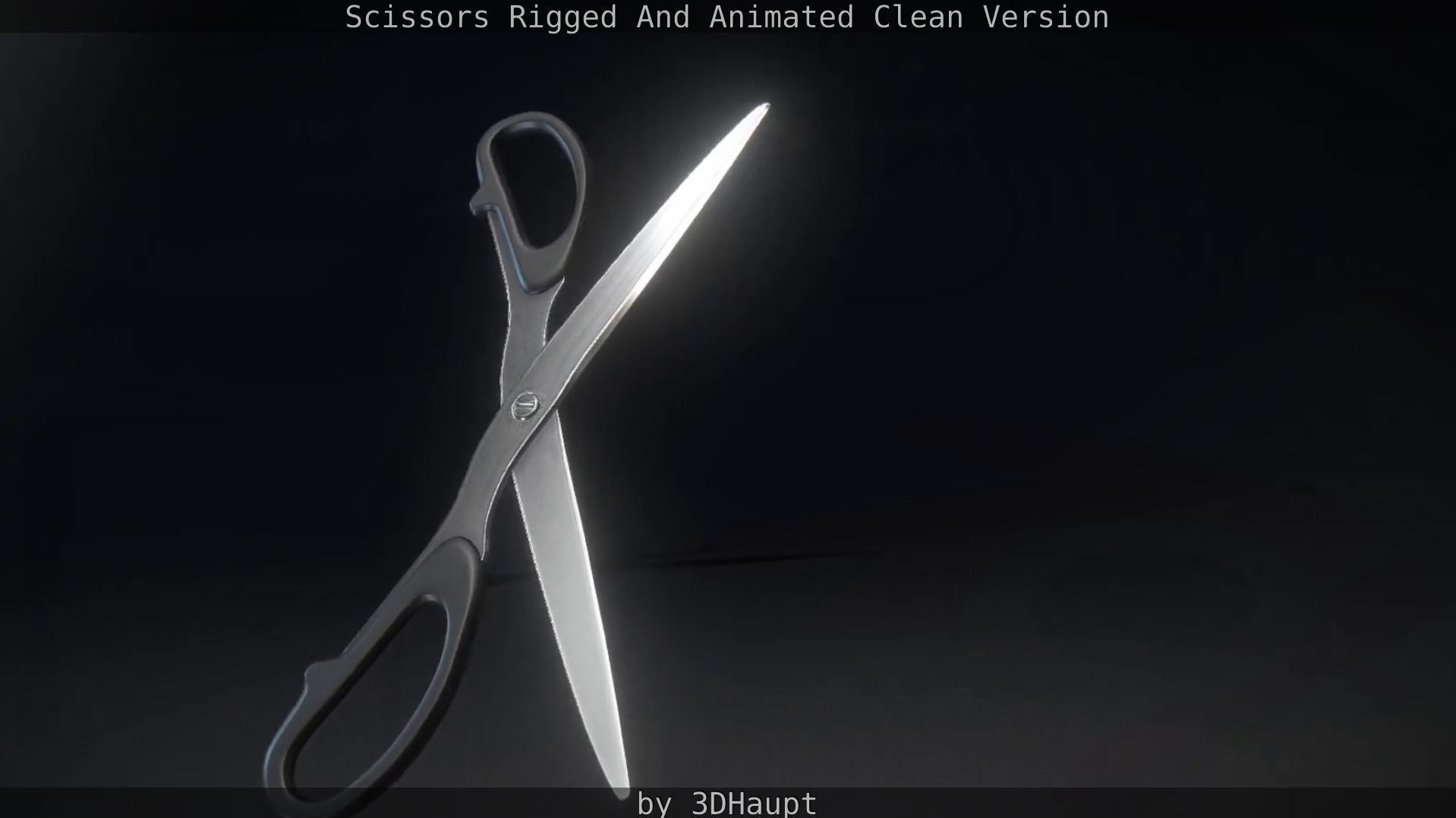 Scissors Rigged And Animated Clean Version Low-poly 3D model_24
