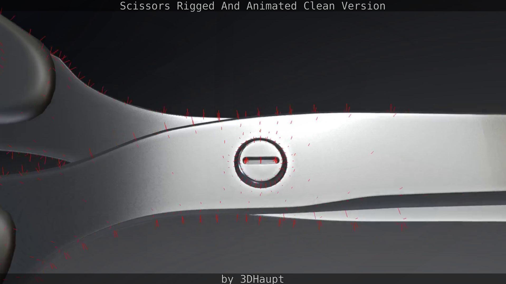 Scissors Rigged And Animated Clean Version Low-poly 3D model_85