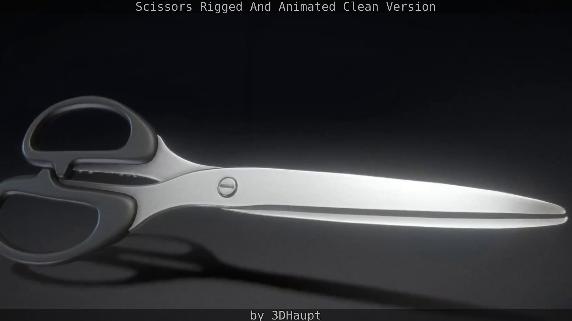 Scissors Rigged And Animated Clean Version Low-poly 3D model_17