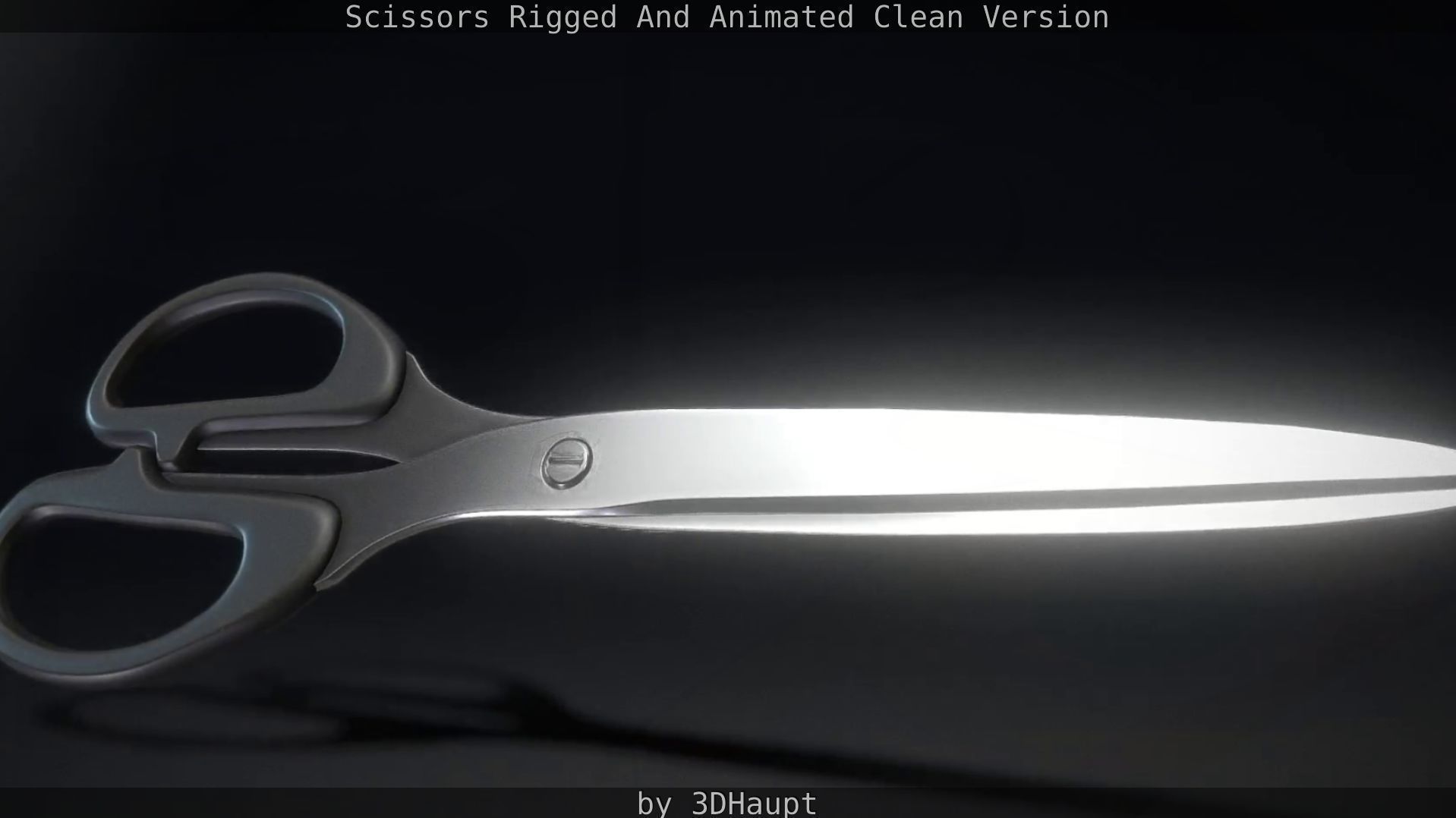 Scissors Rigged And Animated Clean Version Low-poly 3D model_22