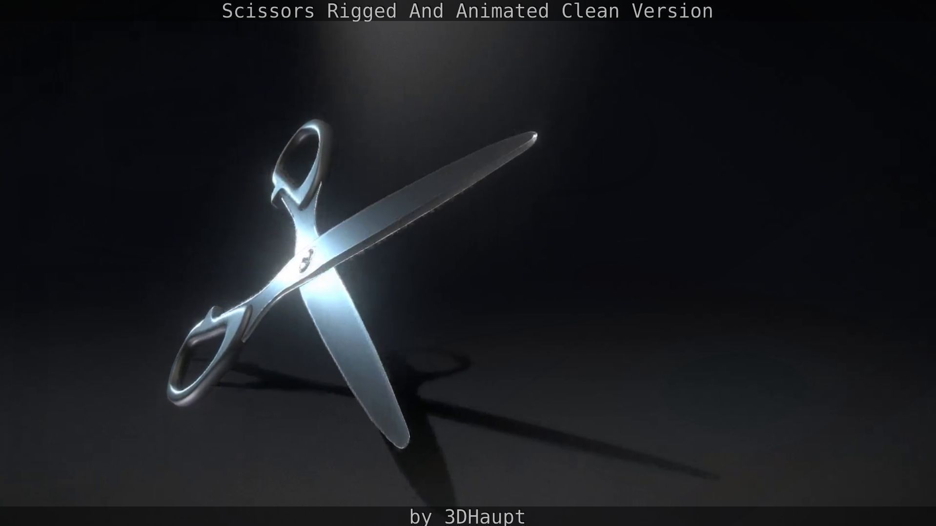 Scissors Rigged And Animated Clean Version Low-poly 3D model_25