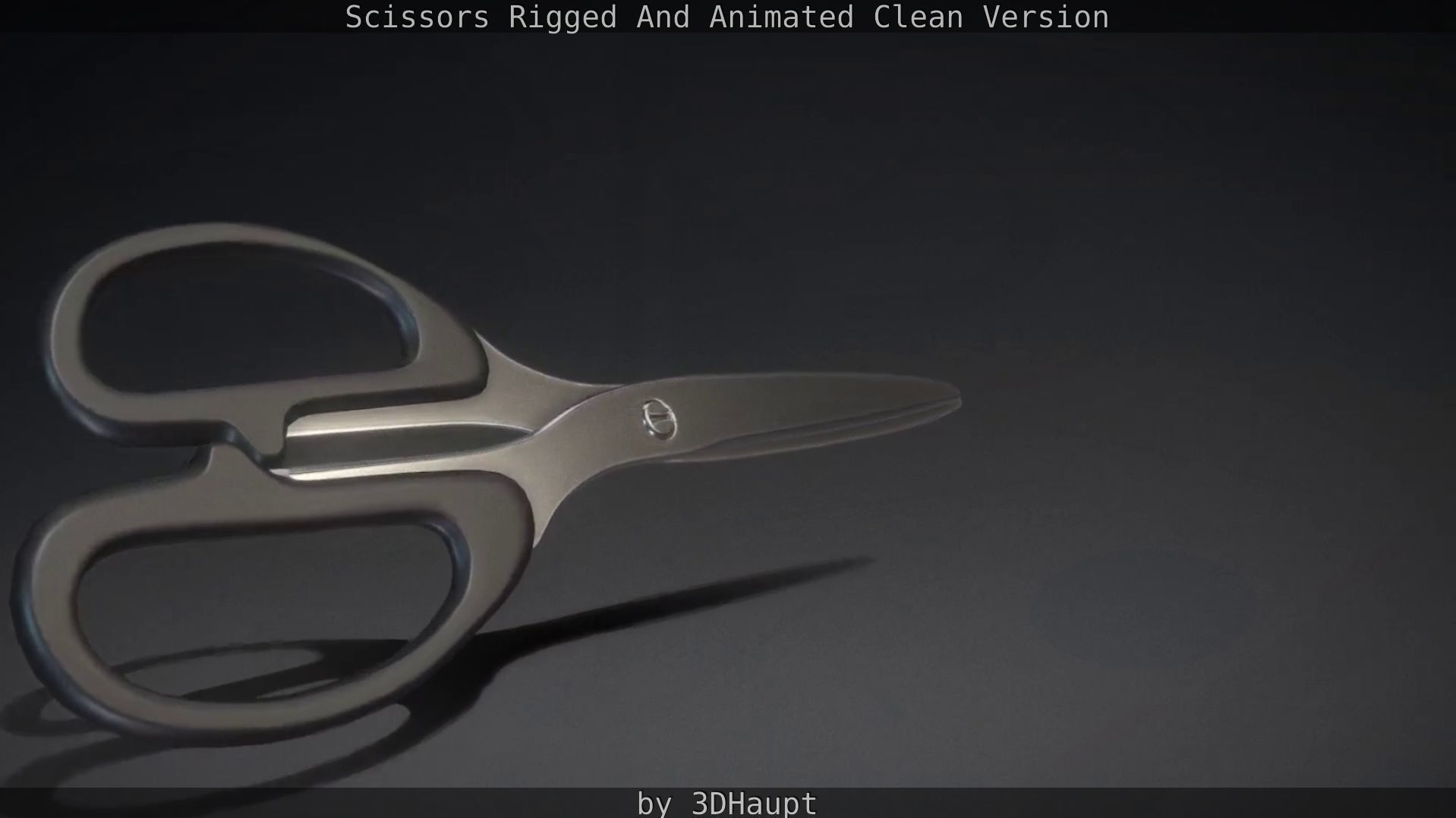 Scissors Rigged And Animated Clean Version Low-poly 3D model_34