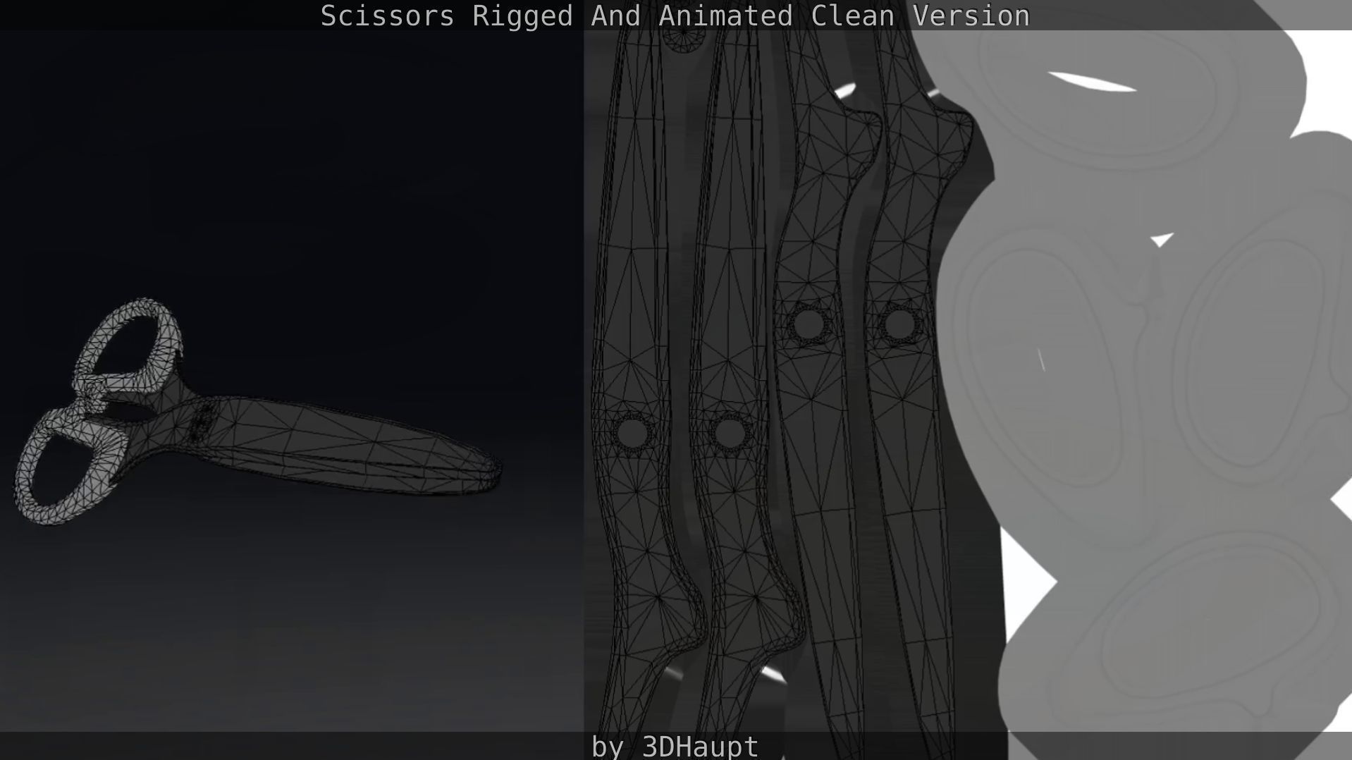 Scissors Rigged And Animated Clean Version Low-poly 3D model_58