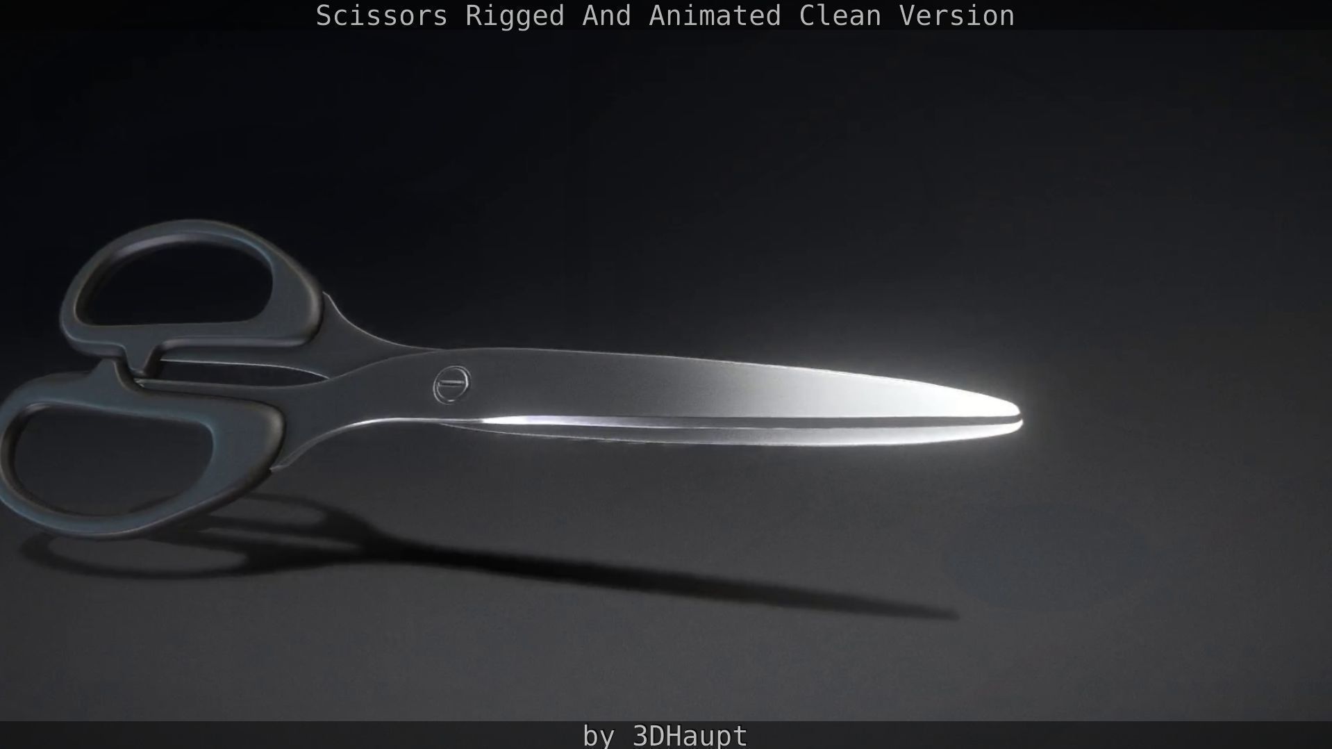 Scissors Rigged And Animated Clean Version Low-poly 3D model_40