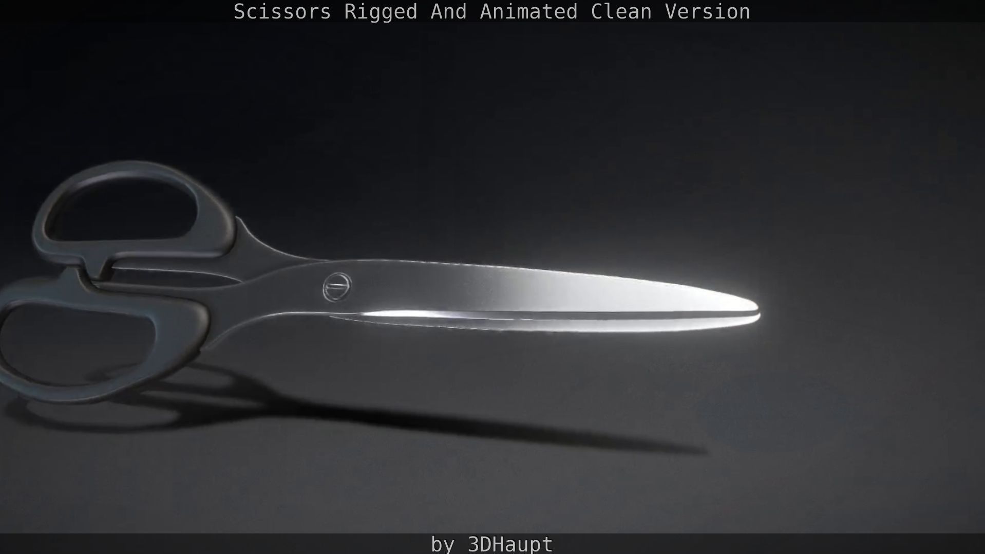 Scissors Rigged And Animated Clean Version Low-poly 3D model_37