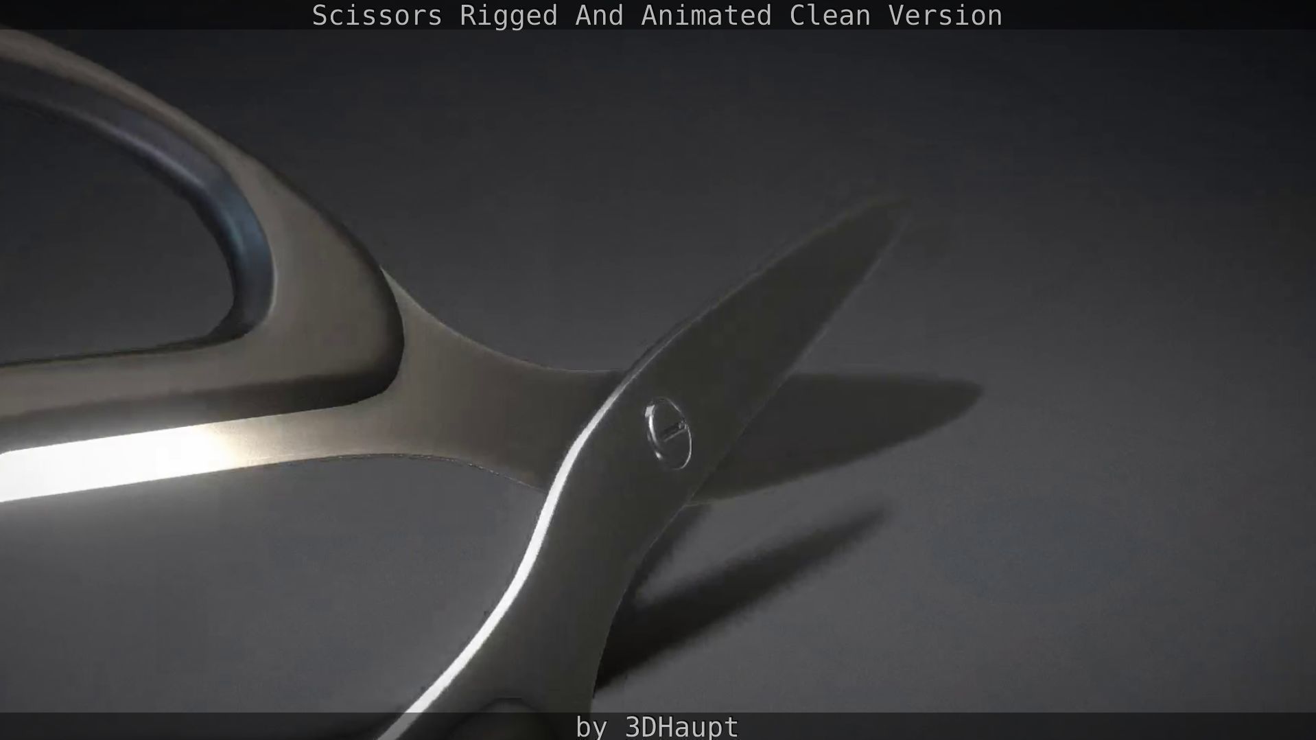 Scissors Rigged And Animated Clean Version Low-poly 3D model_29
